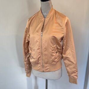 H&M Satin Bomber Jacket - Peach EUC 2